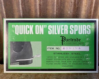 Partrade "Quick On" Silver Spurs, Stainless Steel, NIB