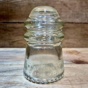 Hemingray-9, 3.5&quot;-Klarglasisolator, Made in U.S.A. 18-42