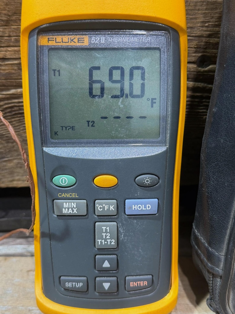 Fluke, 52 II termometer, digital, med bärväska, T & W bild 2
