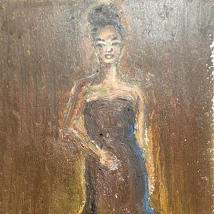 Light Brown, original oil pastel artwork