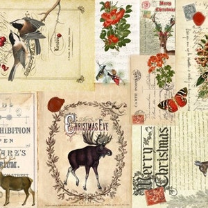Christmas Masterboard Decoupage Paper by Roycycled Treasures - High quality unique papers for crafting, furniture, and other DIY projects.