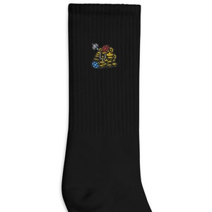 Treasure Embroidered Socks, Premium Embroidered Socks, Long Socks Gift - Multiple Colors