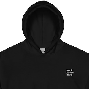 Personalized Embroidered Pullover Hoodie, Customized Logo Hoodie, Embroidery With Your Own Text or Design, Handmade Custom Pullover Hoodie