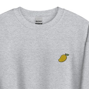 Mango Embroidered Sweatshirt: Unisex Crewneck Pullover