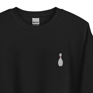 Felpa con ricamo a forma di birillo, regalo, grazioso maglione girocollo unisex, pullover a maniche lunghe - vari colori