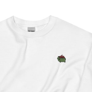 Embroidered Dumpster Fire Unisex Sweatshirt, Dumpster Fire Sweater, 2023 Dumpster Fire Funny Crewneck Sweater Gift