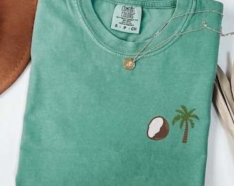 Kamala Harris 2024 Embroidered Shirt, Coconut Tree Design, Presidential Election Tee Women Men Unisex - Female President Shirt, You Think