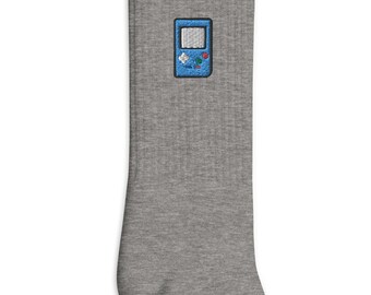 Game Device Embroidered Socks, Premium Embroidered Socks, Long Socks Gift - Multiple Colors