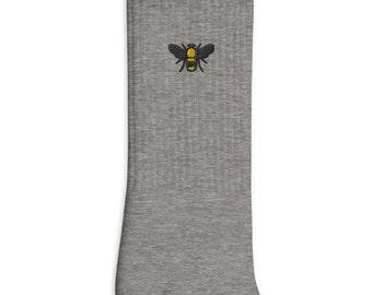 Bee Bestickte Socken, Premium Bestickte Socken, Lange Socken Geschenk - Mehrere Farben