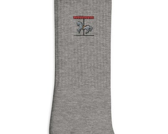 Carnival Ride Embroidered Socks, Premium Embroidered Socks, Long Socks Gift - Multiple Colors