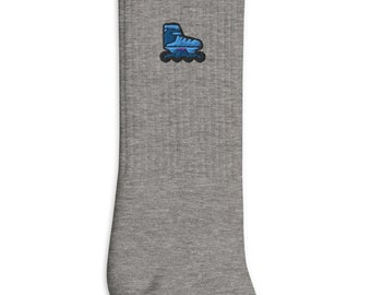 Rollerblade Embroidered Socks, Premium Embroidered Socks, Long Socks Gift - Multiple Colors