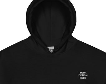 Personalisierter gestickter Pullover Hoodie: Benutzerdefinierter Text & Logo