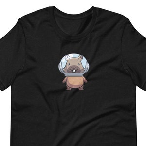 Capybara Astronaut, Unisex Capybara T-Shirt, Capybara Gift, Spaceman Capybara