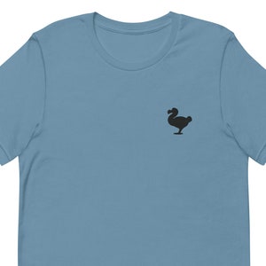 T-shirt unisexe Dodo Bird, t-shirt unisexe brodé, cadeau pour petit ami, petite amie, chemise à manches courtes unisexe - Plusieurs couleurs