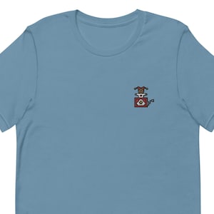 Maglietta unisex Jack in The Box, maglietta unisex ricamata, regalo per fidanzato, maglietta a maniche corte da uomo - vari colori