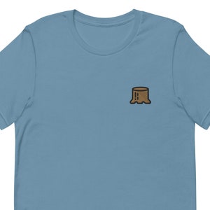 T-shirt unisexe souche d'arbre, t-shirt unisexe brodé cadeau pour petit ami, petite amie, chemise à manches courtes unisexe - Plusieurs couleurs