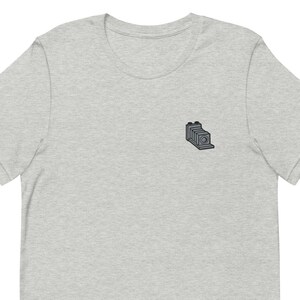 Embroidered Vintage Camera T-Shirt: Unisex Soft Cotton Tee