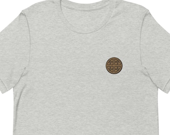 Embroidered Waffle Unisex T-Shirt: Soft Cotton Blend