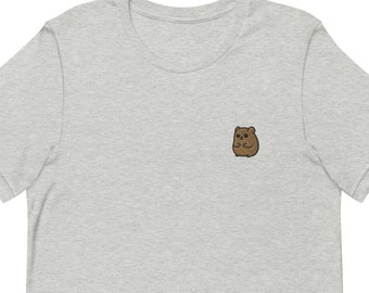 Hamster Unisex T-Shirt, Embroidered Unisex T-Shirt Gift for Boyfriend, Girlfriend, Unisex Short Sleeve Shirt - Multiple Colors