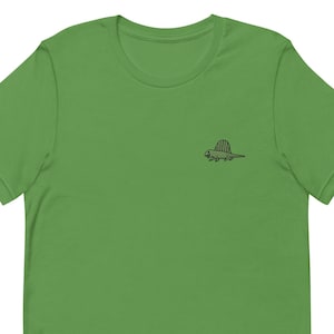Dimetrodon Dinosaur Unisex T-Shirt, Embroidered Unisex T-Shirt Gift for Boyfriend, Men&#39;s Short Sleeve Shirt - Multiple Colors