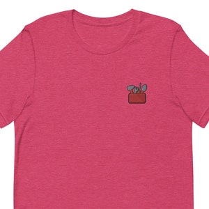 Maglietta unisex "Toolbox", maglietta unisex ricamata, regalo per fidanzato e fidanzata, maglietta unisex a maniche corte - vari colori