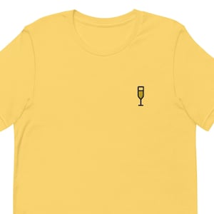 T-shirt unisexe bouteille de champagne, cadeau t-shirt unisexe brodé pour petit ami, chemise à manches courtes pour homme - plusieurs couleurs