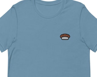 Sushi Unisex T-Shirt, Embroidered Unisex T-Shirt Gift for Boyfriend, Girlfriend, Unisex Short Sleeve Shirt - Multiple Colors