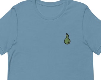 Embroidered Gourd Unisex T-Shirt: Soft Cotton Short Sleeve Tee