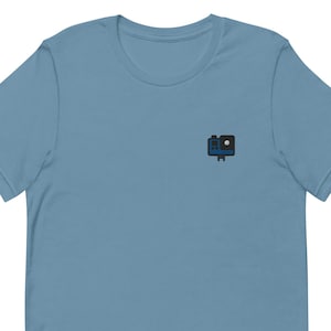 Embroidered Sports Camera Unisex T-Shirt: Gift for Boyfriend/Girlfriend