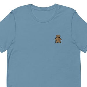 T-shirt unisexe ours en peluche, t-shirt unisexe brodé, cadeau pour petit ami, petite amie, chemise à manches courtes unisexe - Plusieurs couleurs
