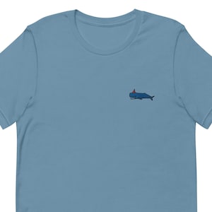 T-shirt unisexe Party Whale, t-shirt unisexe brodé, cadeau pour petit ami, petite amie, chemise à manches courtes unisexe - Plusieurs couleurs