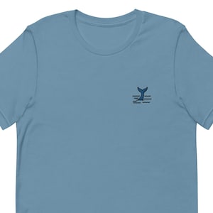 Whale Unisex T-Shirt, Embroidered Unisex T-Shirt Gift for Boyfriend, Girlfriend, Unisex Short Sleeve Shirt - Multiple Colors