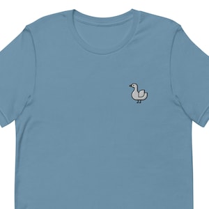T-shirt unisexe canard, t-shirt unisexe brodé cadeau pour petit ami, petite amie, chemise à manches courtes unisexe - Plusieurs couleurs