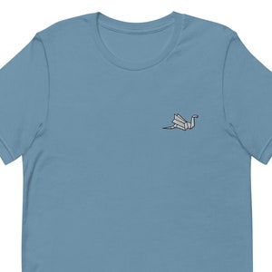 Origami Seahorse Unisex T-Shirt, Embroidered Unisex T-Shirt Gift for Boyfriend, Men&#39;s Short Sleeve Shirt - Multiple Colors