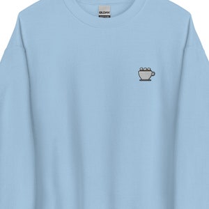 Felpa con ricamo "Cioccolata calda" in regalo, grazioso maglione unisex girocollo, maglione a maniche lunghe - vari colori