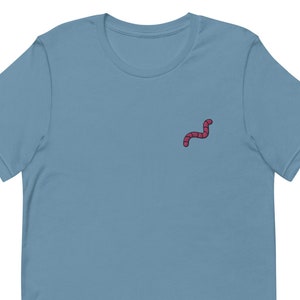 T-shirt unisexe ver, t-shirt unisexe brodé cadeau pour petit ami, petite amie, chemise à manches courtes unisexe - Plusieurs couleurs
