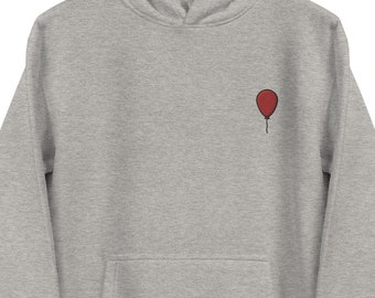 Black Hot Air Balloon Pattern Print Women Pullover Hoodie