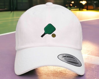 Cadeau amateur de pickleball, chapeau papa brodé pickleball, chapeau unisexe brodé, casquette papa, casquette de baseball réglable cadeau pour lui