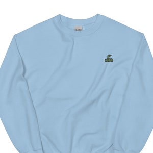 Snake Embroidered Sweatshirt Gift, Cute Unisex Crewneck Sweater, Long Sleeve Pullover Sweater - Multiple Colors