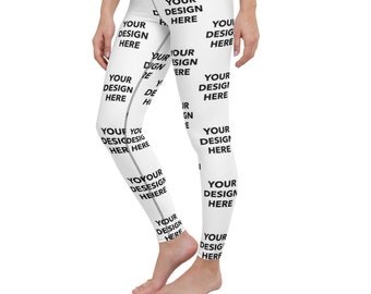 Custom Yoga Leggings, Customized Yoga Pants, Personalized Design or Text Yoga Pants, Your Logo Yoga Pants, Bulk Promotional Yoga Pants