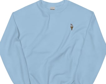 Eis Gesticktes Rundhals-Sweatshirt: Unisex Pullover