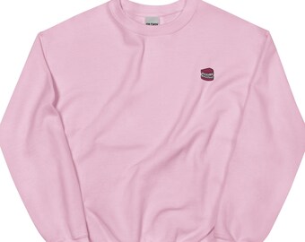 Regalo de sudadera bordada de dentaduras postizas, lindo suéter de cuello redondo unisex, suéter de jersey de manga larga - múltiples colores