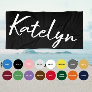 Personalisiertes Bachelorette Strandtuch, Junggesellinnenabschied Strandtuch mit Namen Text, Braut Brautjungfer Benutzerdefiniertes Pooltuch, Geschenk mit Monogramm