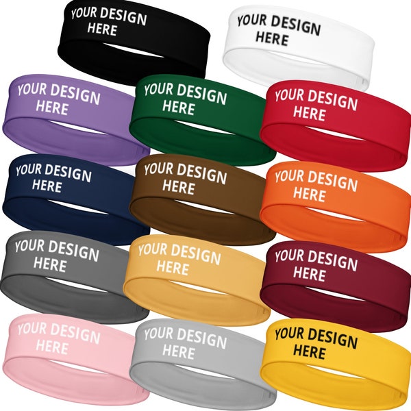 Personalisiertes Stirnband, All Over Print Stirnband mit Ihrem Text oder Logo, Spandex Benutzerdefiniertes Stirnband, Sport Stirnbänder, Fußball, Volleybal