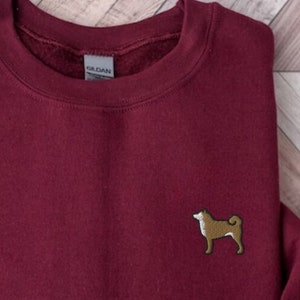 Shiba Inu Gift Embroidered Sweatshirt, Cute Shiba Mom Sweater, Unisex Dog Owner Pullover, Cozy Casual Wear for Dog Lovers