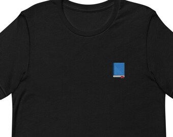 Besticktes Buch T-Shirt: Unisex Lesergeschenk