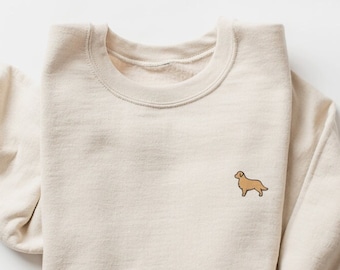 Embroidered Golden Retriever Sweatshirt: Unisex Dog Lover Crewneck