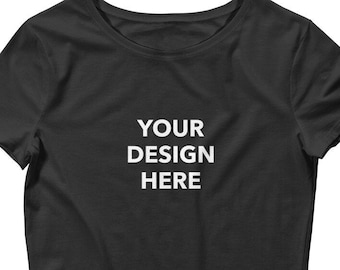 Custom Women's Crop Top: Personalized Design or Logo Tee