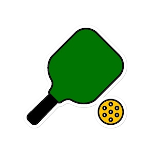 Pickleball Decal, Premium Pickleball Sticker, Pickleball Lover Waterproof Sticker, Long Lasting Pickleball Decal