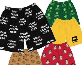 Custom Men&#39;s Gym Shorts, All Over Print Personalized Shorts for Sports, Print Your Design Text Logo or Image, Running Shorts Gift for Hiim